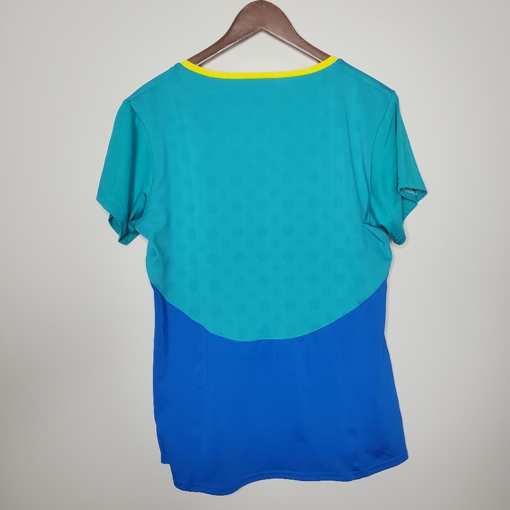 YONEX Juniors Activewear Jersey Blue/Yellow Size XL Tennis/Badminton Shirt - Picture 3 of 6